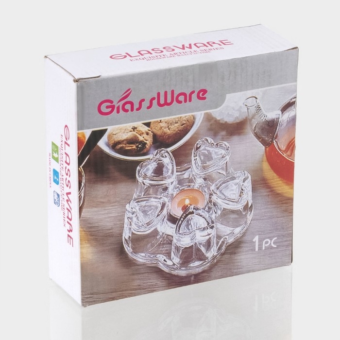 Подставка стеклянная для подогрева &laquo;Хрусталик&raquo;, d=14 см