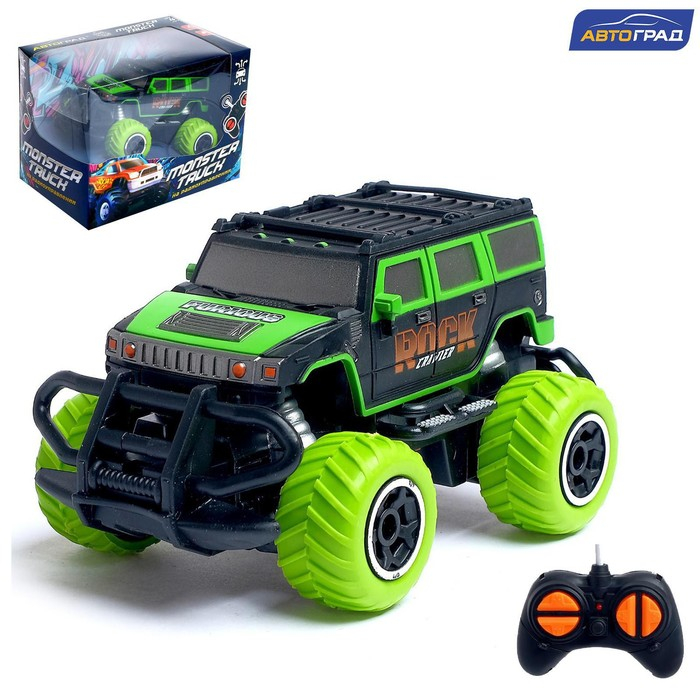 Джип радиоуправляемый &laquo;Граффити&raquo;, работает от батареек, цвет зелёный