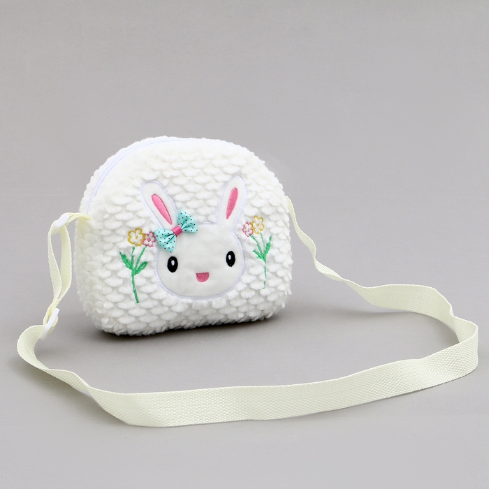 Сумка детская «Зайка с бантиком», 20 см, цвет белый Сумка детская «Зайка с бантиком», 20 см, цвет белый