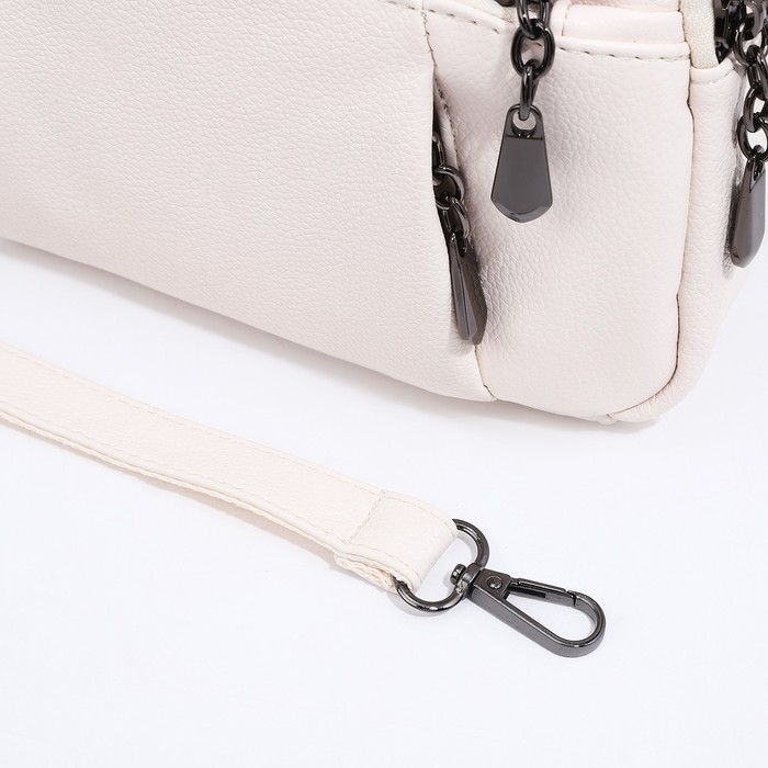 Сумка женская на молнии, цвет белый Сумка женская на молнии, цвет белый