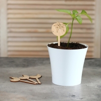 Таблички садовые для маркировки, 12 см, набор 8 шт., дерево, &laquo;Помидор&raquo;, Greengo