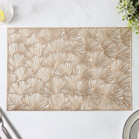 Салфетки сервировочные на стол Доляна &laquo;Веер&raquo;, 4 шт, 30&times;45 см, цвет золотой