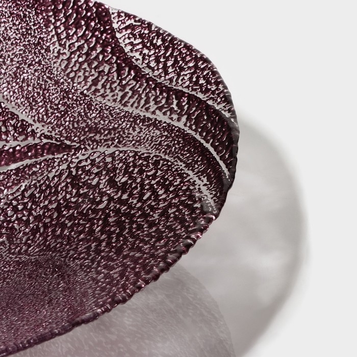 Салатник стеклянный &laquo;Драхна&raquo;, d=33 см, цвет бордовый