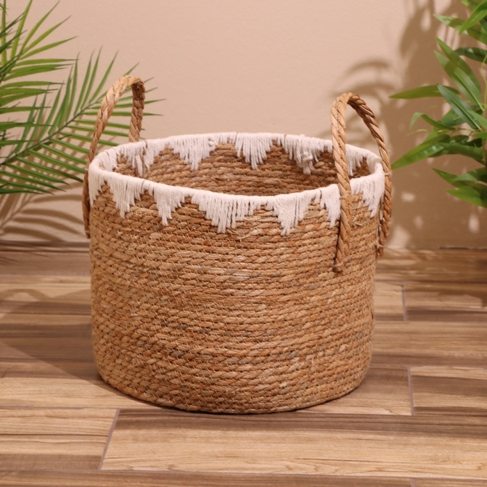 Набор плетёных корзин, 3 шт, 35х35х30 см Набор плетёных корзин, 3 шт, 35х35х30 см