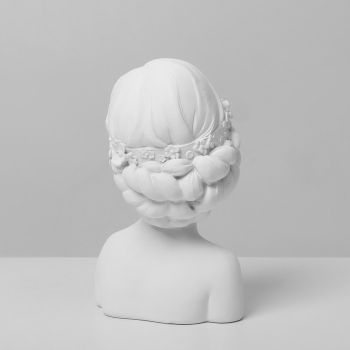 Бюст для украшений «Девушка в цветах», анфас, 9,5×7,5×14 см, цвет белый Бюст для украшений «Девушка в цветах», анфас, 9,5×7,5×14 см, цвет белый
