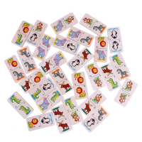 Домино большое &laquo;В зоопарке&raquo; 28 деревянных фишек