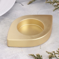 Подсвечник "Глаз. Мрамор" из гипса, 14,5х9,5х2см,золото Подсвечник "Глаз. Мрамор" из гипса, 14,5х9,5х2см,золото