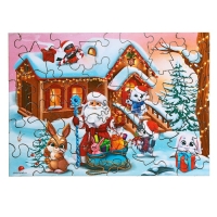 Деревянный пазл фигурный «Новый год в кругу друзей» Деревянный пазл фигурный «Новый год в кругу друзей»
