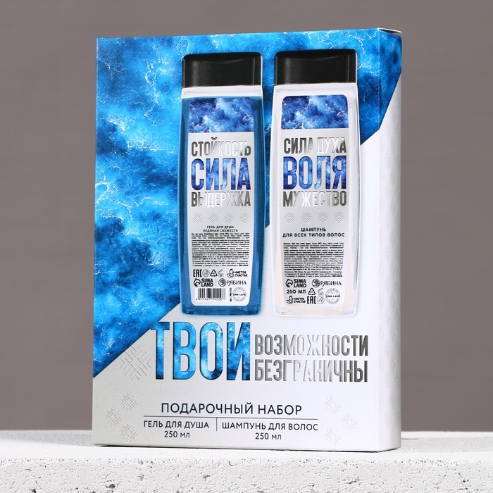 Подарочный набор косметики новогодний &laquo;Твои возможности безграничны&raquo;, гель для душа и шампунь для волос , 2 х 250 мл, Новый Год