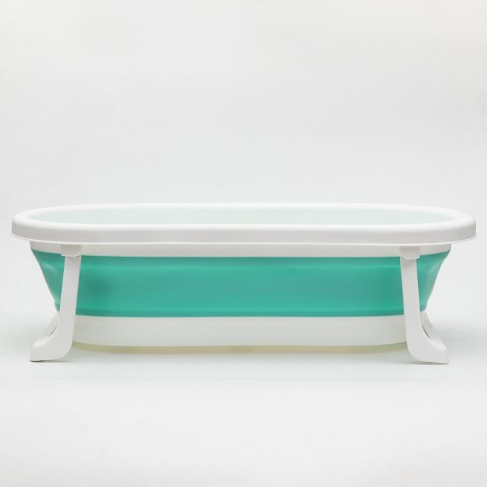 Ванночка детская складная со сливом, 75 см., цвет бирюзовый