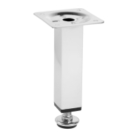 Опора квадратная OKV001CR ТУНДРА, d=25х25 мм, H=120 мм, цвет хром Опора квадратная OKV001CR ТУНДРА, d=25х25 мм, H=120 мм, цвет хром