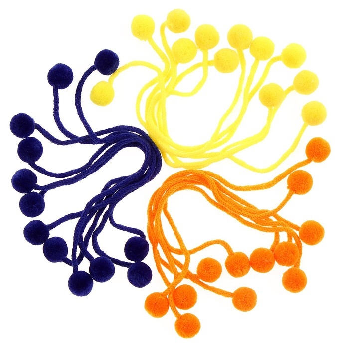 Декоративный элемент на верёвочке &laquo;Мечта&raquo; 2 шарика, d= 1,5 см, набор 18 шт., цвет МИКС