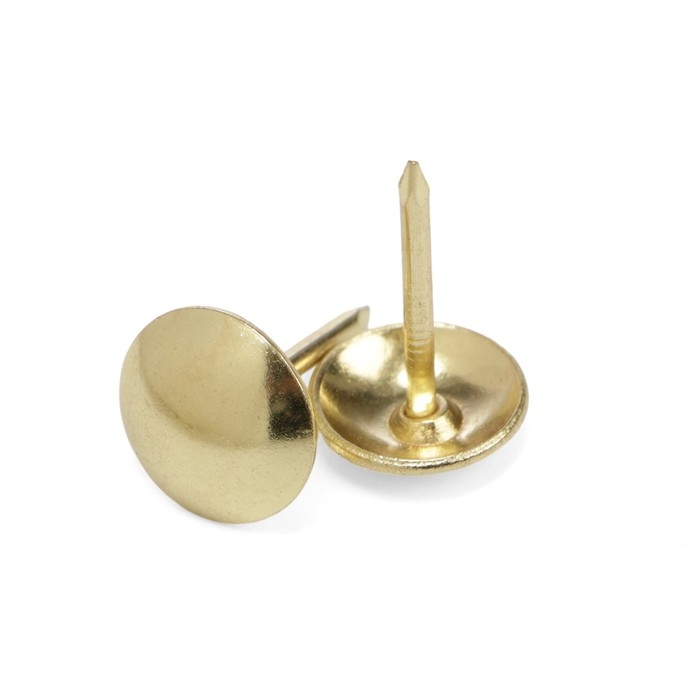 Лента декоративных гвоздей ТУНДРА, длина 1 м, 11х16 мм, золото, 10 шт Лента декоративных гвоздей ТУНДРА, длина 1 м, 11х16 мм, золото, 10 шт