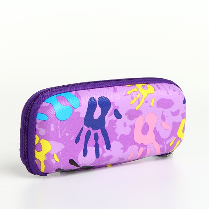 Футляр для очков на молнии, длина 16,5 см, цвет фиолетовый Футляр для очков на молнии, длина 16,5 см, цвет фиолетовый