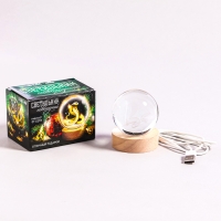 Светильник новогодний &laquo;Новый год! Золотая змея&raquo;, символ года 2025