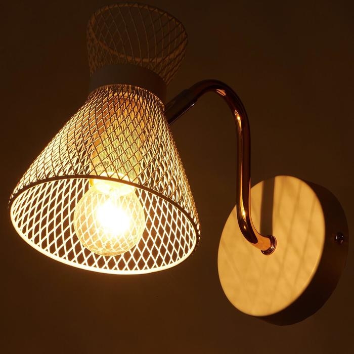 Бра 662458/1 E14 40Вт белый-золото 25х12х18 см