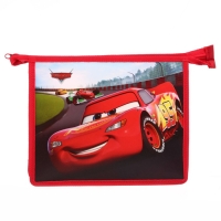 Папка для тетрадей А5, пластик, на молнии, Тачки Папка для тетрадей А5, пластик, на молнии, Тачки