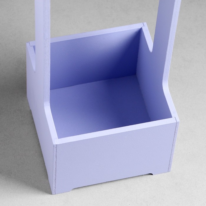 Кашпо - ящик деревянный 13,5х13,5х30 см Лавандовый Кашпо - ящик деревянный 13,5х13,5х30 см Лавандовый