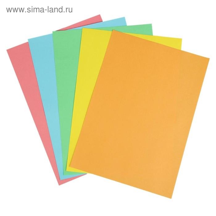 Бумага цветная А5, 100 листов Calligrata Пастель+Интенсив, 10 цветов, 80 г/м&sup2;