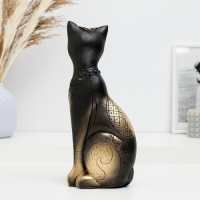 Фигура "Кот Фараон" черная в золоте, 28см Фигура "Кот Фараон" черная в золоте, 28см