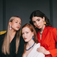 Серьги металл «Азелия» круги, трио, цвет синий в серебре Серьги металл «Азелия» круги, трио, цвет синий в серебре