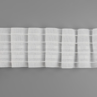 Шторная лента классическая, матовая, 6 см, 50 ± 1 м, цвет белый Шторная лента классическая, матовая, 6 см, 50 ± 1 м, цвет белый