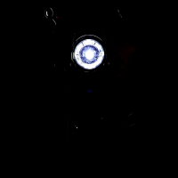 Электромотоцикл &laquo;Чоппер&raquo;, 2 мотора, цвет пламя, глянец