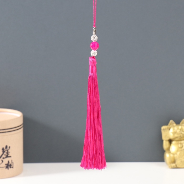 Подвеска текстиль, металл Подвеска текстиль, металл "Бабочка" фуксия 1х1,2х16,5 см