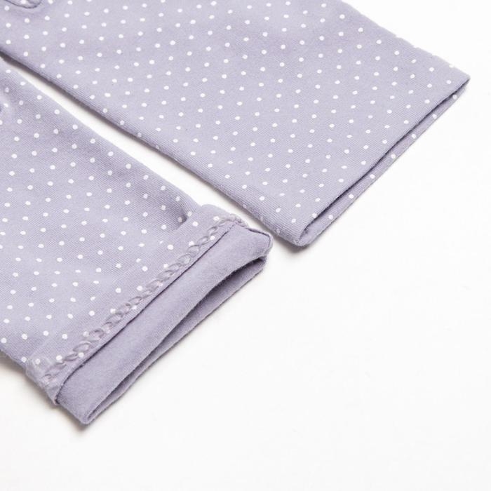 Перчатки женские MINAKU в горох, 22 см, цв. серо-голубой Перчатки женские MINAKU в горох, 22 см, цв. серо-голубой