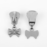 Бегунок автоматический для молнии «Трактор», №8, декоративный «Бант», 10 шт, цвет никель Бегунок автоматический для молнии «Трактор», №8, декоративный «Бант», 10 шт, цвет никель