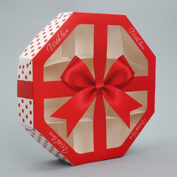 Коробка кондитерская складная, упаковка «Бантик», 29 х 29 х 5 см Коробка кондитерская складная, упаковка «Бантик», 29 х 29 х 5 см
