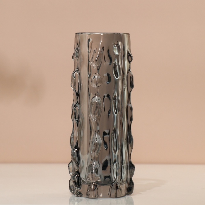 Ваза для цветов &laquo;Джорджия&raquo; из прозрачного черного стекла 18 х 6 х 6 см