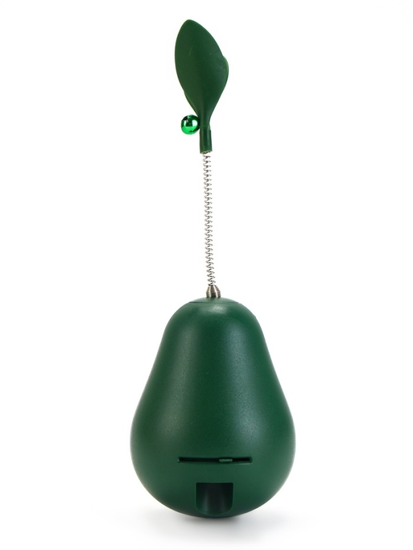 Игрушка-неваляшка с кошачьей мятой и пером "Авокадо", 15 см