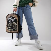 Рюкзак школьный &laquo;Внедорожник&raquo;, 27х14х38, отд на молнии, чёрный