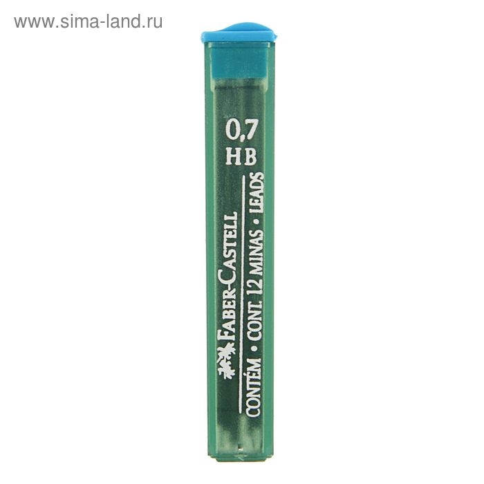 Грифели для механических карандашей 0.7мм Faber-Castell Polymer НВ 12 штук, футляр Грифели для механических карандашей 0.7мм Faber-Castell Polymer НВ 12 штук, футляр