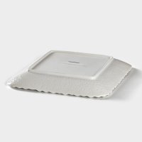 Тарелка фарфоровая пирожковая Magistro &laquo;Цветок Бланш&raquo;, 22,5&times;22,5 см, цвет белый