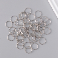 Основа для брелока кольцо металл серебро  набор 50 шт 2х2 см