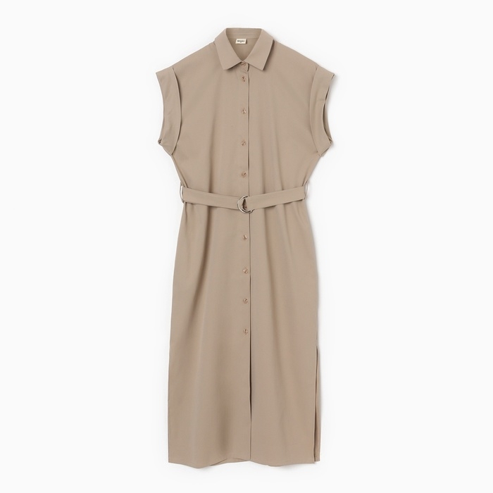 Платье женское MINAKU: Safari  миди цвет бежевый ,р-р 42