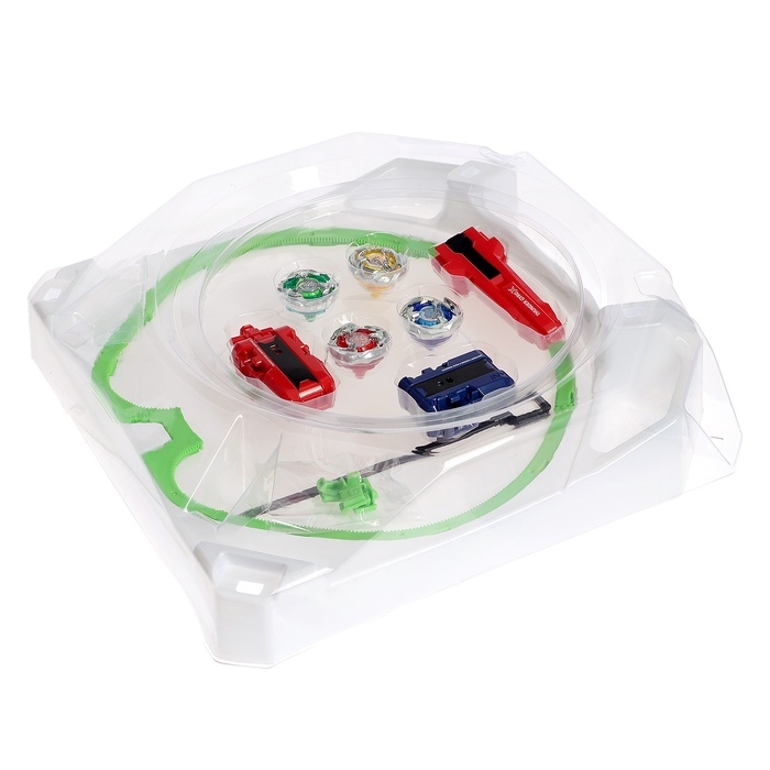 Набор боевых волчков «Gyro X», 4 волчка, с запуском и ареной, цвет МИКС Набор боевых волчков «Gyro X», 4 волчка, с запуском и ареной, цвет МИКС