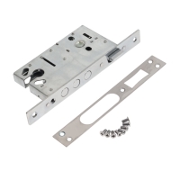 Корпус замка LOCKLAND для металлических дверей, без цилиндрового механизма, хром