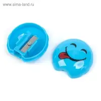 Точилка с контейнером &laquo;Смайлики&raquo;, МИКС