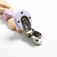 Держатель для соски - пустышки «Сердечко», деревянный, цвет фиолетовый Держатель для соски - пустышки «Сердечко», деревянный, цвет фиолетовый