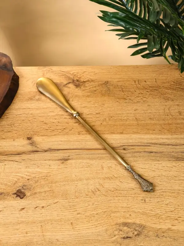 Ложка для обуви &laquo;Блеск&raquo;, латунь, 35 см