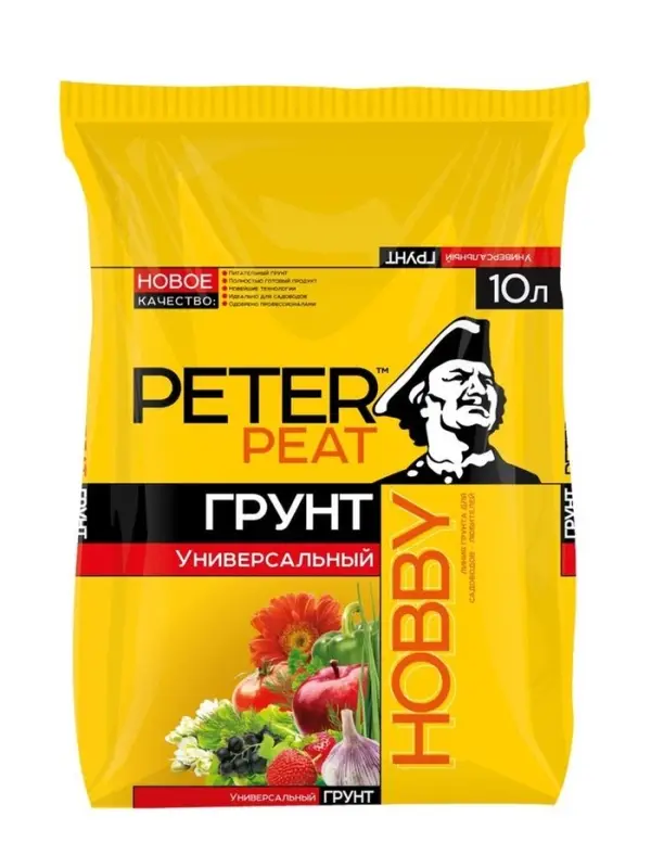 Грунт Универсальный "PETER PEAT", линия Хобби, 10 л