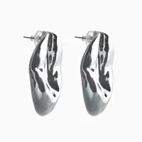 Серьги пластик &laquo;Зерно&raquo; кофейное, цвет серебро