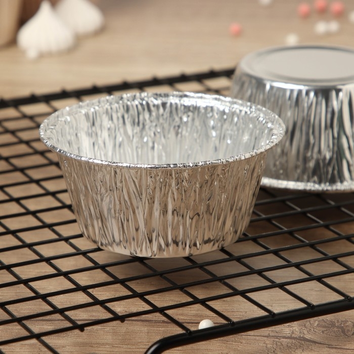 Набор форм для выпечки из фольги Доляна, 160 мл, 8&times;3,5 см, 50 шт