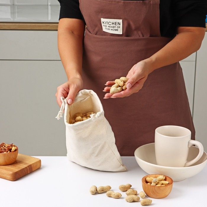 Мешочек для хранения продуктов Доляна, 19&times;22 см, лён