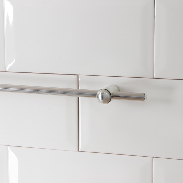 Рейлинг 60 см, d=1 см, c комплектом для монтажа, цвет хромированный Рейлинг 60 см, d=1 см, c комплектом для монтажа, цвет хромированный