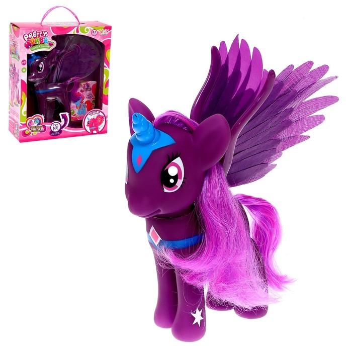 Пони &laquo;Красотка&raquo; с крыльями, звук, свет, МИКС