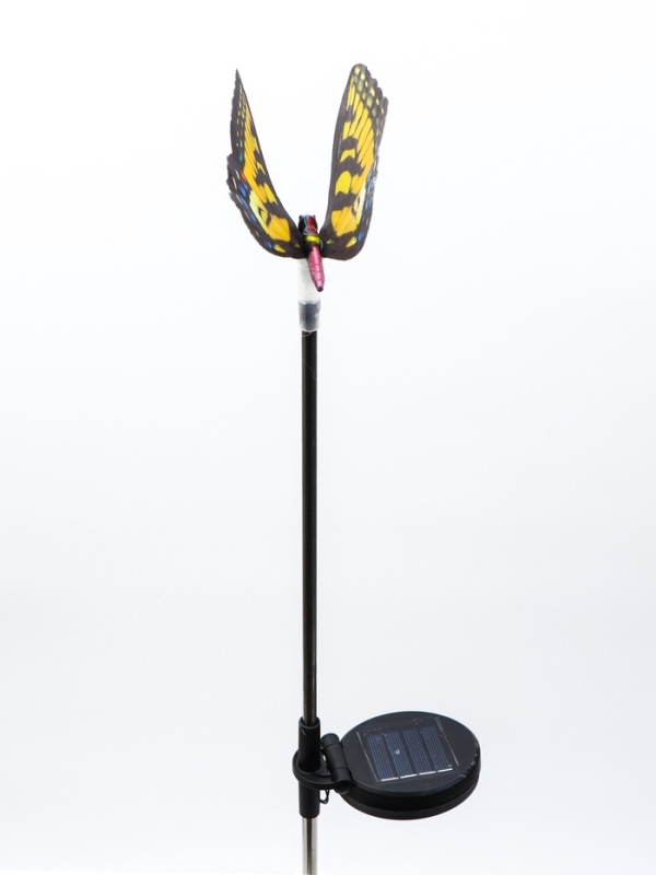 Штекер с подсветкой "Бабочка Адриа" желтая, 12х70см